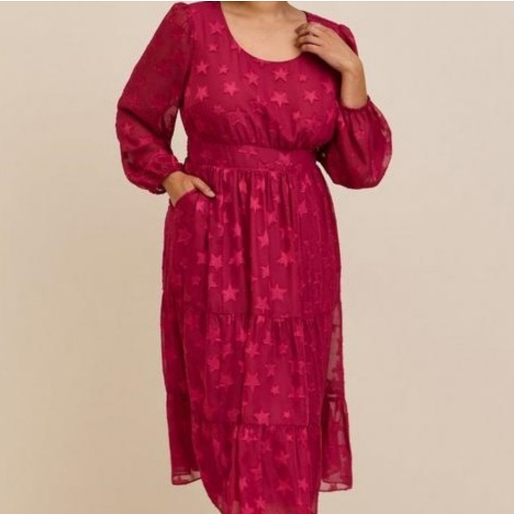 Torrid raspberry dress with pockets